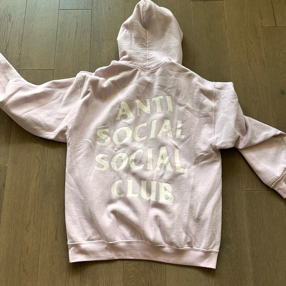 Anti social social club light pink hoodie​​​​ - Picture 4 of 6